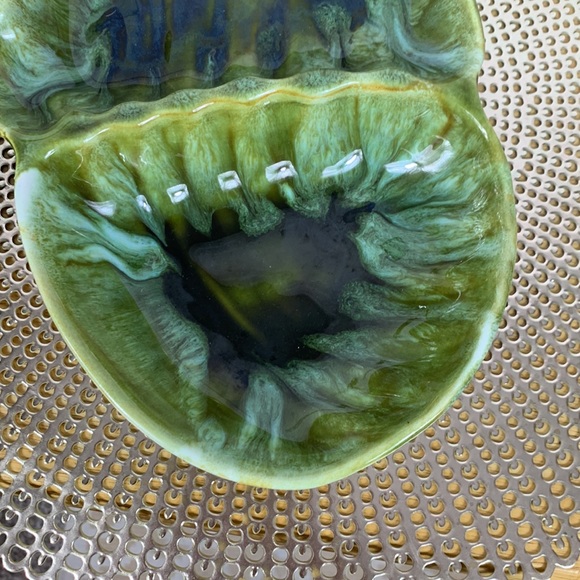 Wade of California Pottery USA apple serving dish lidded. 14” long. Green - Picture 7 of 8